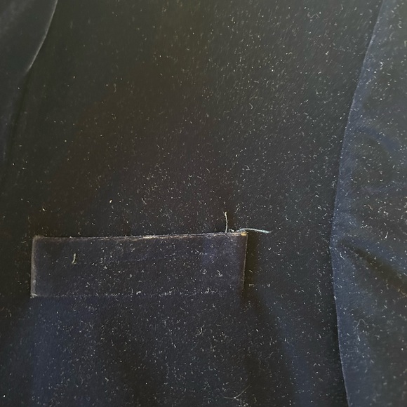 Blue velvet blazer for occasions. - Picture 4 of 5